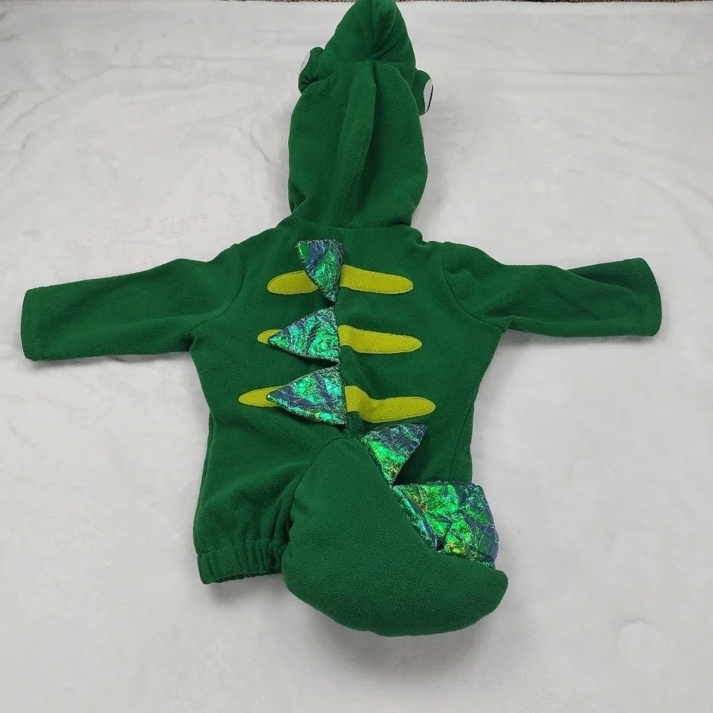 OLD NAVY INFANTS GREEN 2 PIECE DINOSAUR DRAGON COSTUME SIZE 12-24 MONTHS